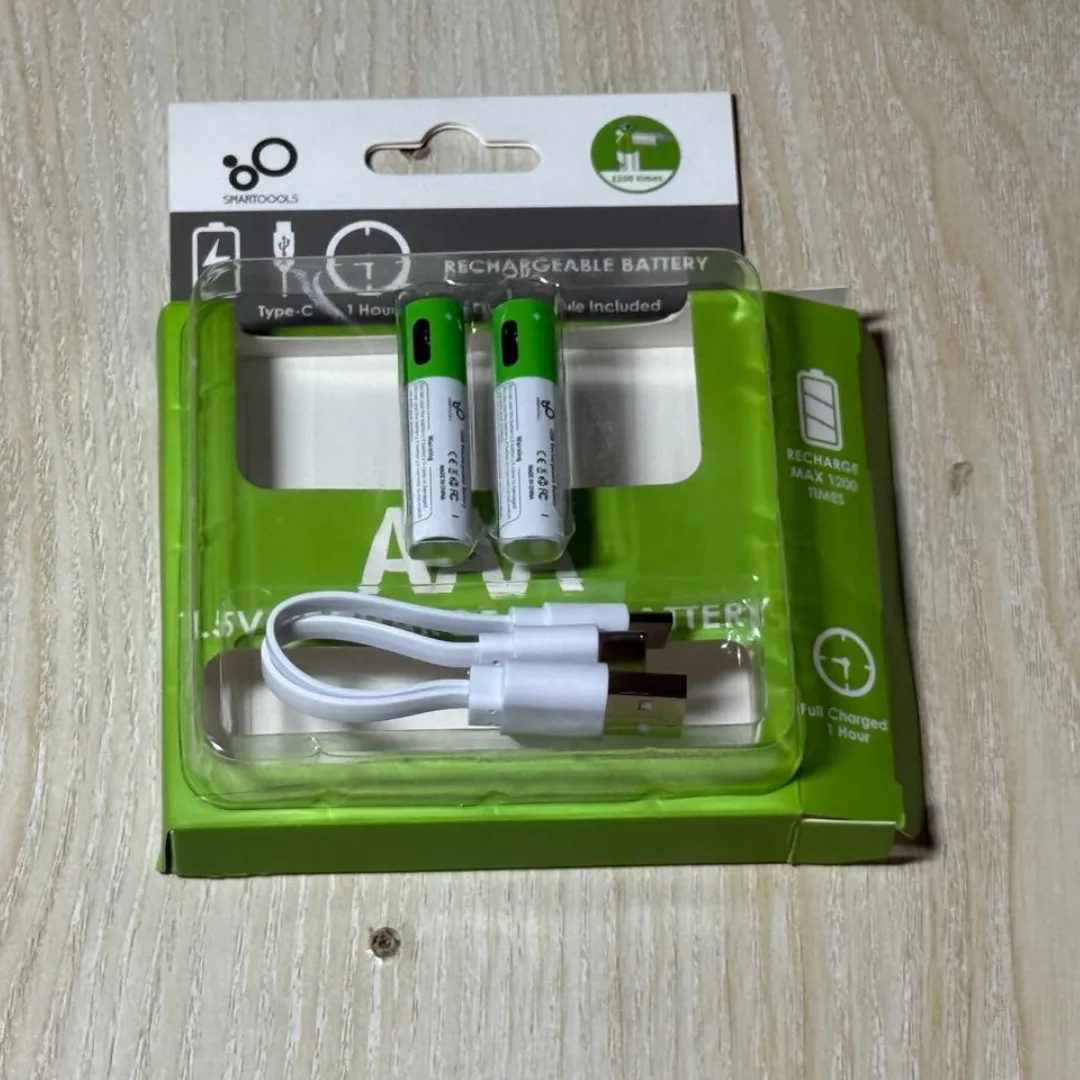 🔋 AAA 1.5V Rechargeable Pencil Battery with Type-C Dual Charging Cable ( Nano Battery) 🔋